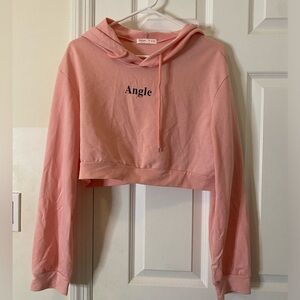 Cute set pink hoodie and skirt never used